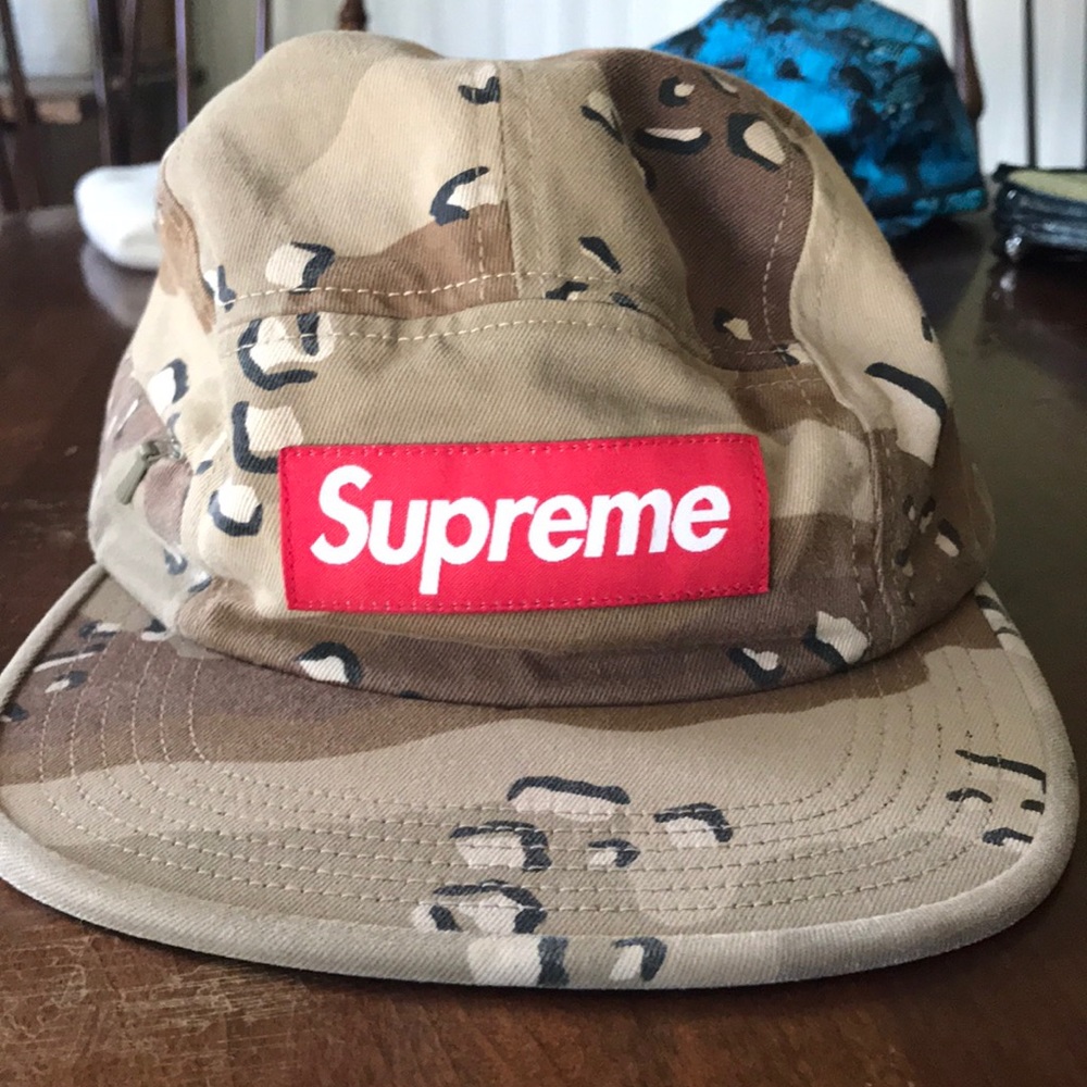 Supreme Side Zip Camo Camp Cap